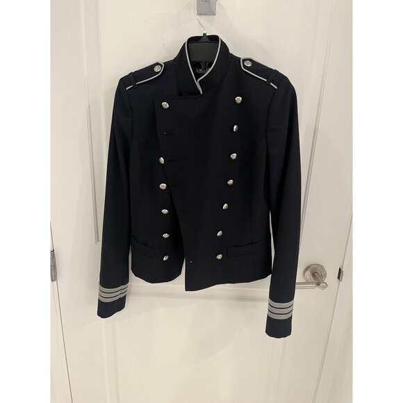 NWOT Lauren Ralph Lauren Jacket Black Military Double breast Sz 2 - Picture 16 of 16